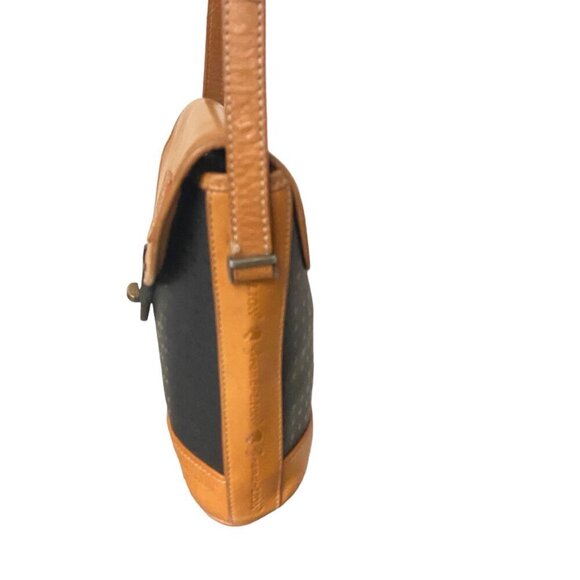 Vintage Grand Lion Leather Two-Tone Front Flap Crossbody Bag - Picture 4 of 8